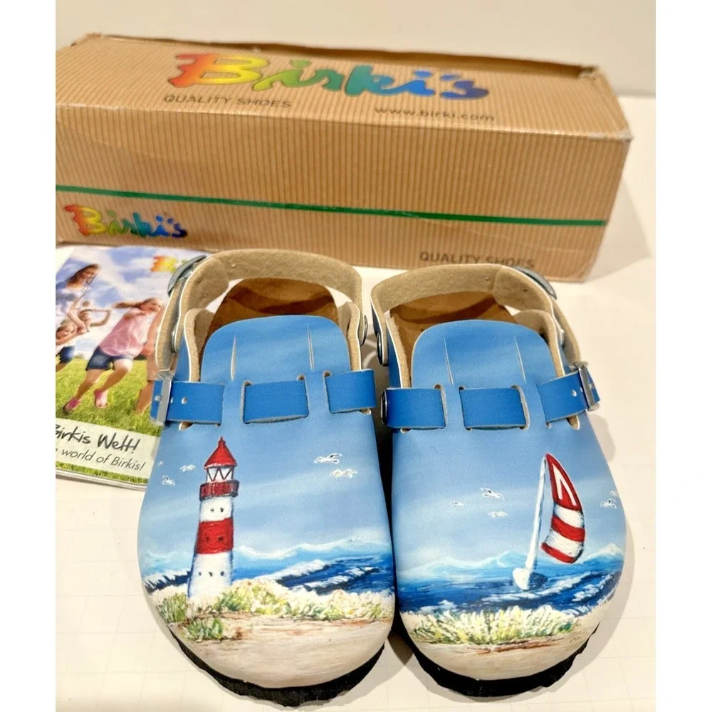 Birkenstock Birki's Kids EU 27 US C9 Narrow Kay Clog Birko-Flor Lighthouse Shoes